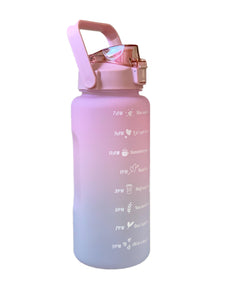 Pink & blue water bottle