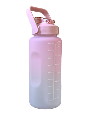 Pink & blue water bottle