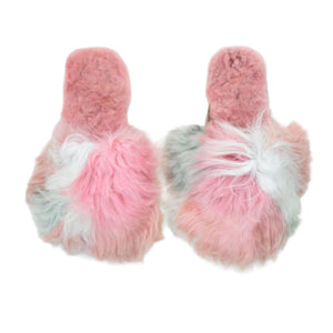Suri Alpaca Slippers Multi Pink