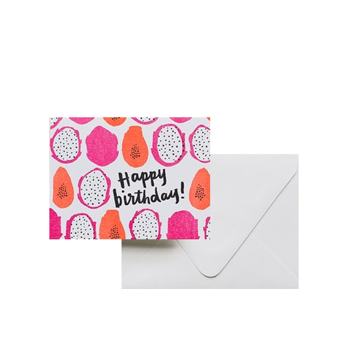 Letterpress Card - Papaya Card