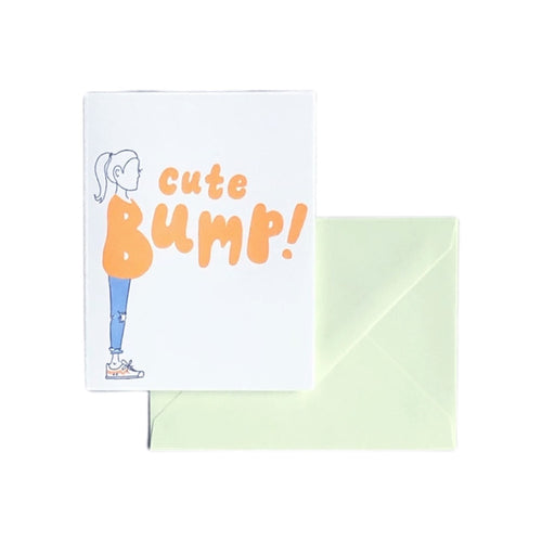 Letterpress Card - Cute Bump