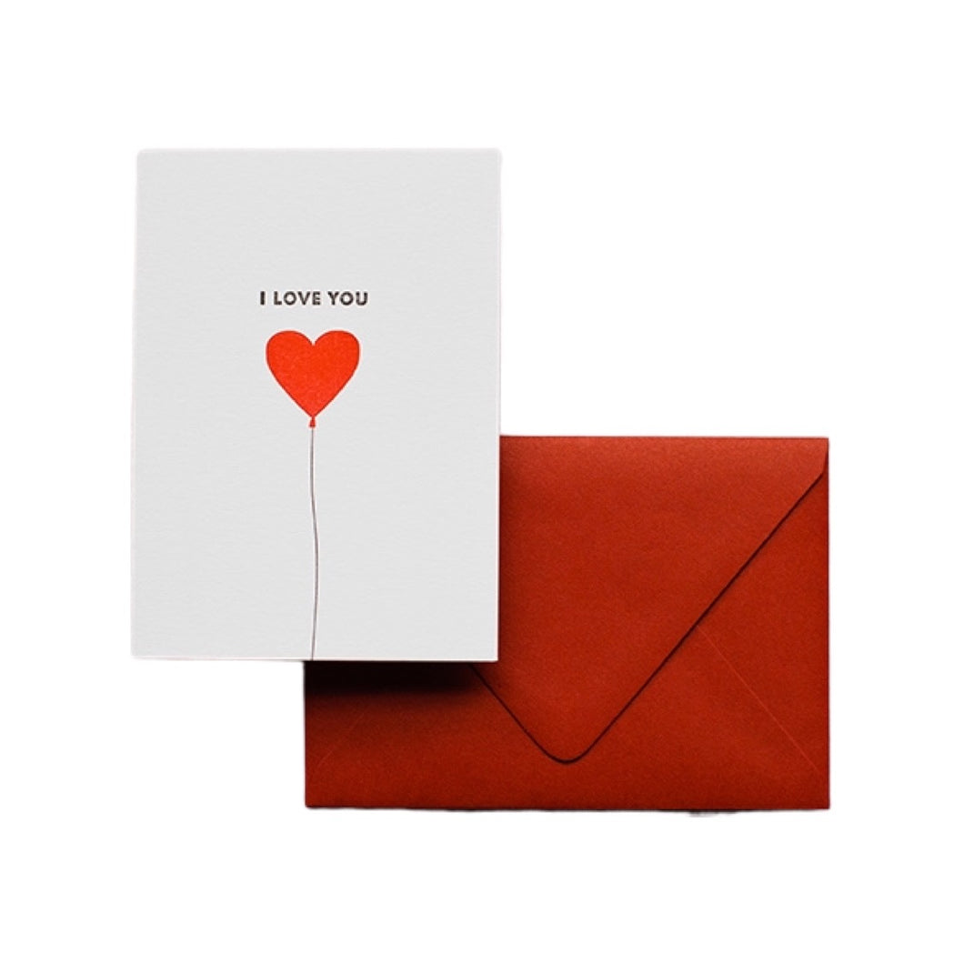 Letterpress Card - I Love You Balloon