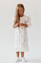 Load image into Gallery viewer, White and Green Linen Petit Dress